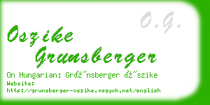oszike grunsberger business card